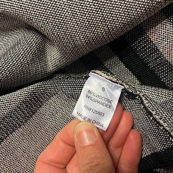 Nwt $480 Torn by Ronny kobo knit plaid dress rose and black size S - Picture 9 of 10